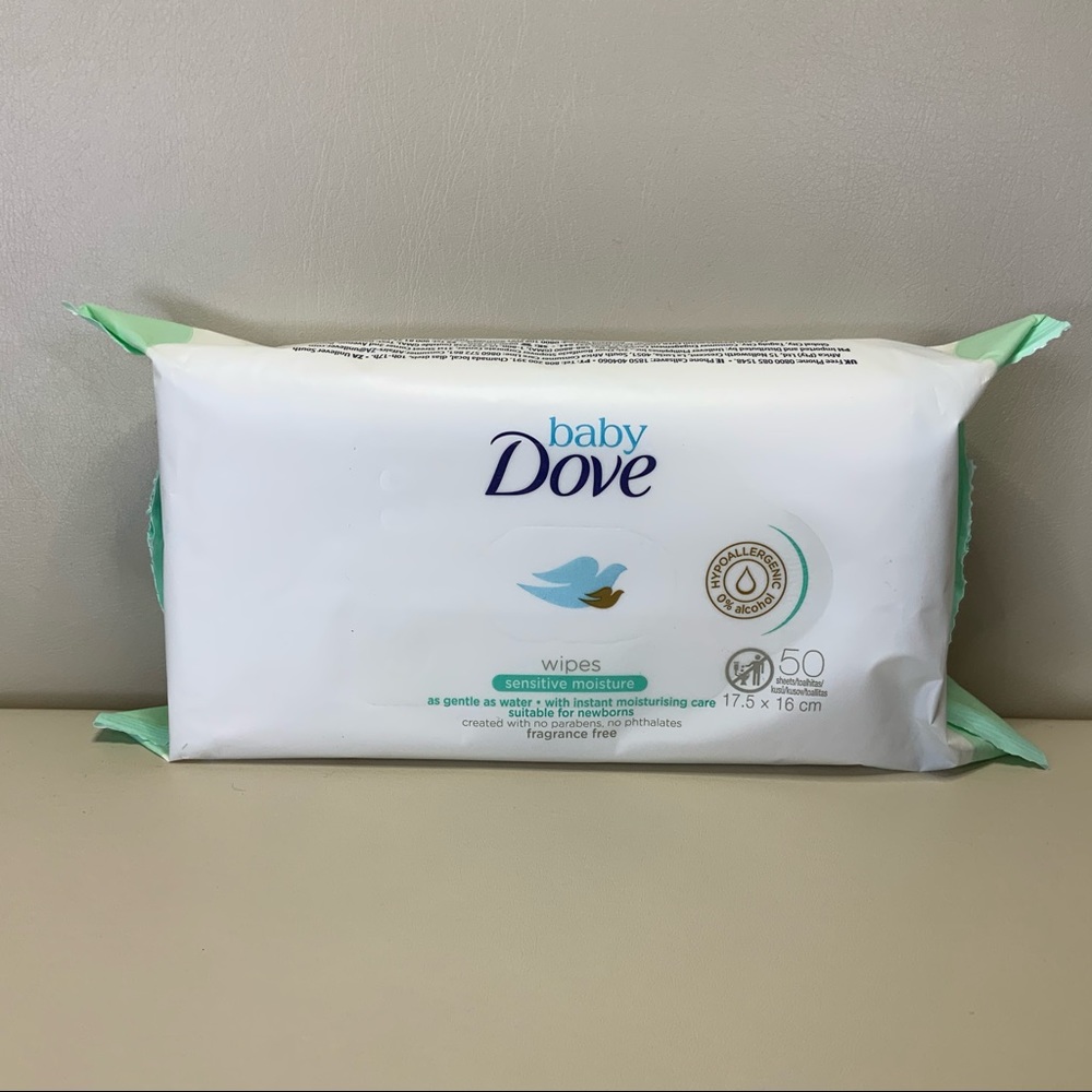 NEW! Dove Baby Wipes, Sensitive Moisture, 50 Count